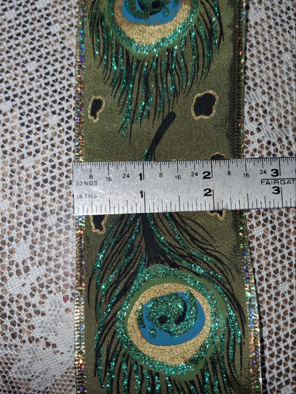 Peacock Feathers Ribbon - Picture 2 of 5